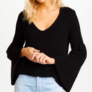 Free People Sweater with Bell Sleeves (Size Medium)